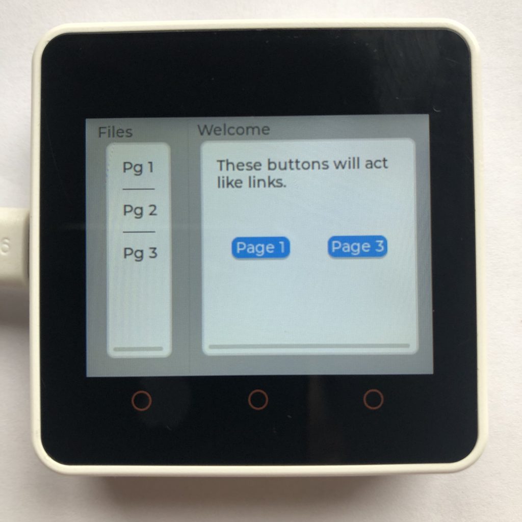 Micropython LVGL Menu Demo with pages and sidebar