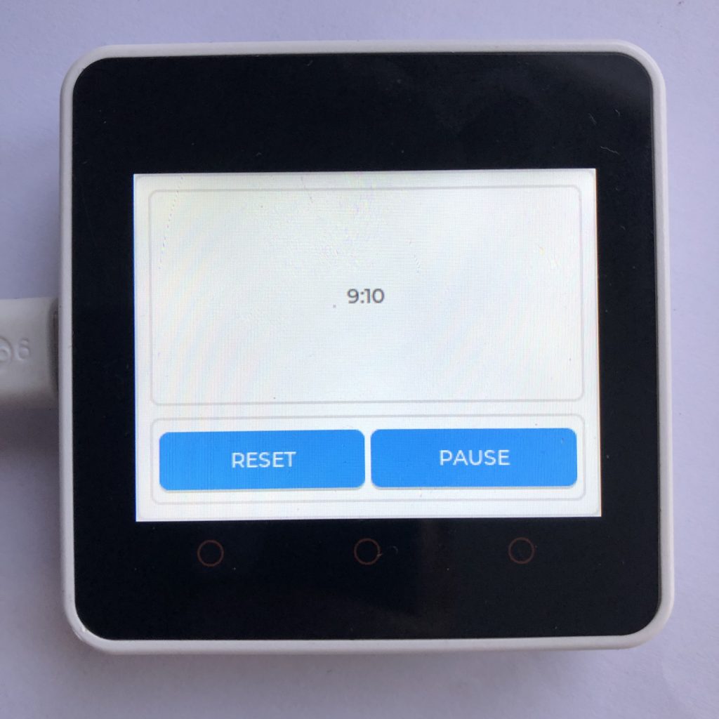 timer running screen