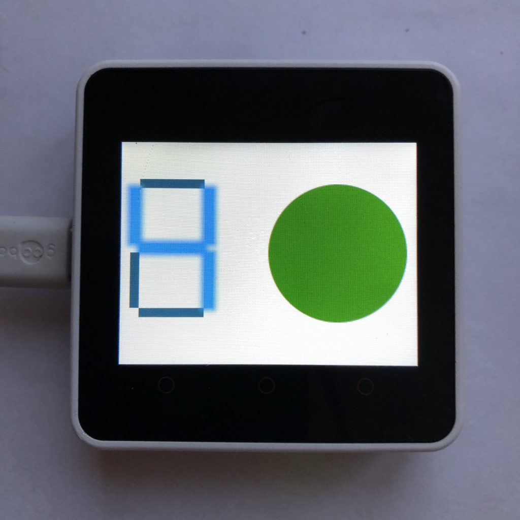 lvgl leds used to make a circle and a seven segment display